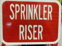 Sprinkler Riser Alum Sign